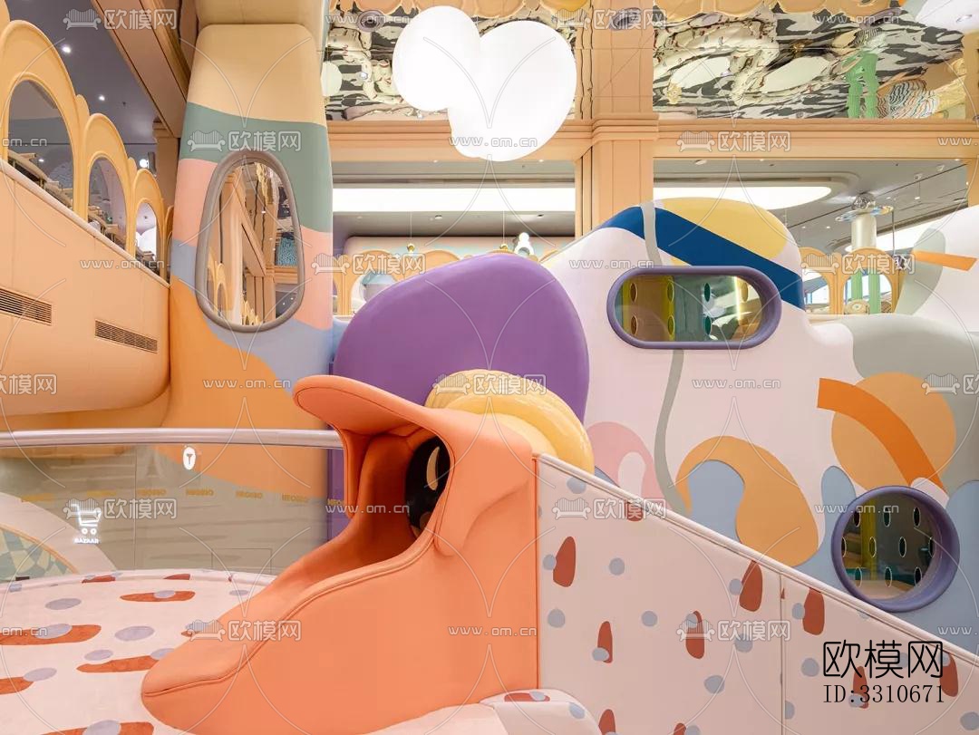 现代儿童游乐效果图下载（渲染图3）