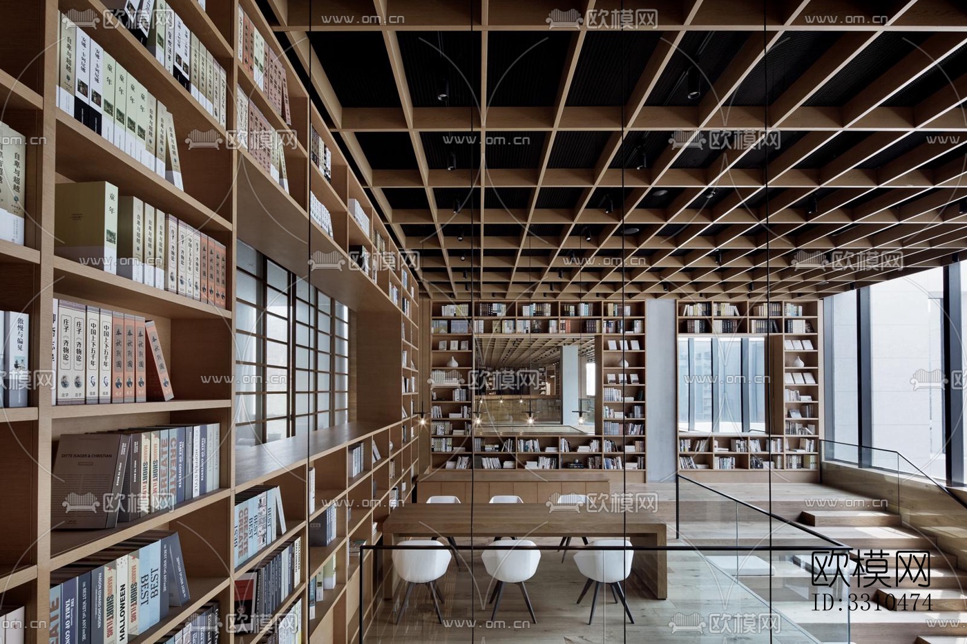 现代图书馆效果图下载（渲染图2）