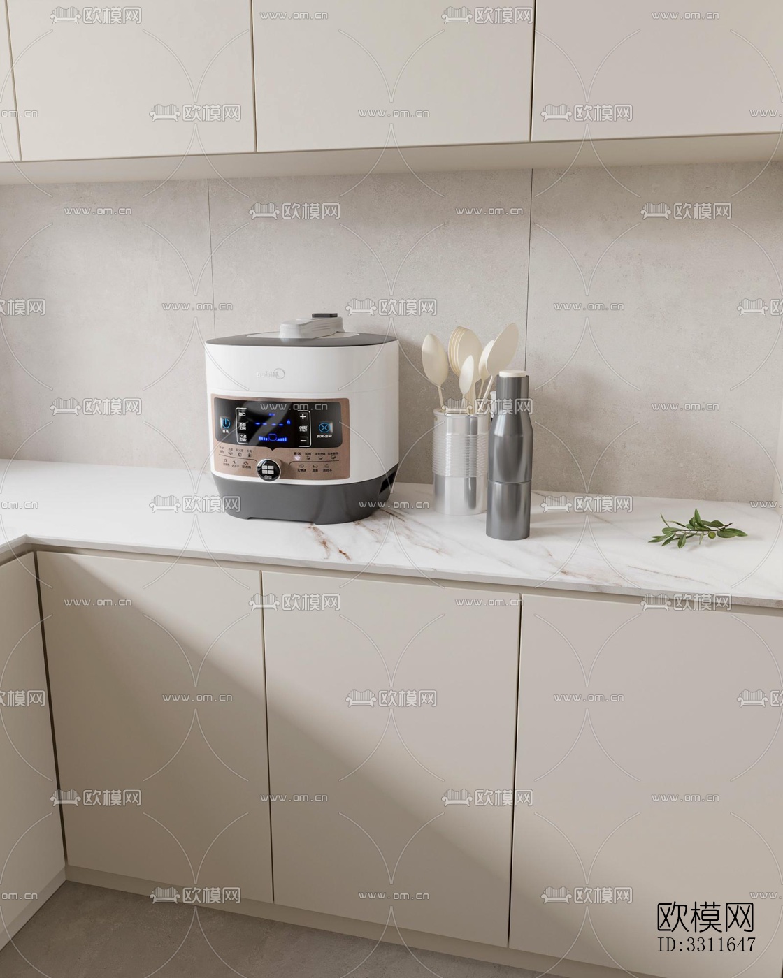 现代客餐厅效果图下载（渲染图1）