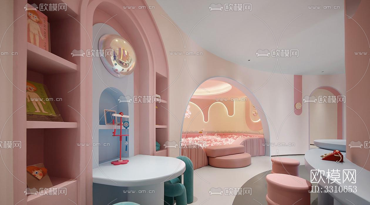 现代儿童游乐效果图下载（渲染图3）