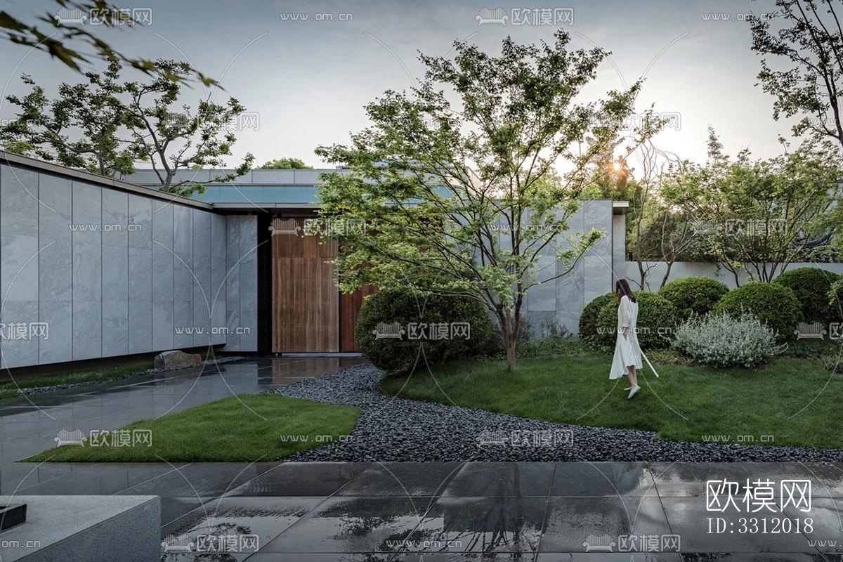 现代阳台花园效果图下载（渲染图10）