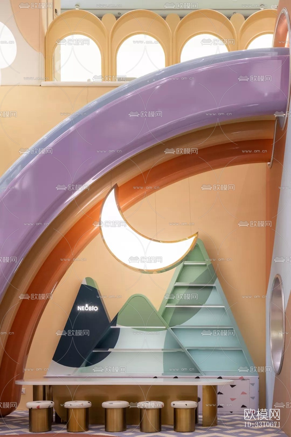 现代儿童游乐效果图下载（渲染图9）