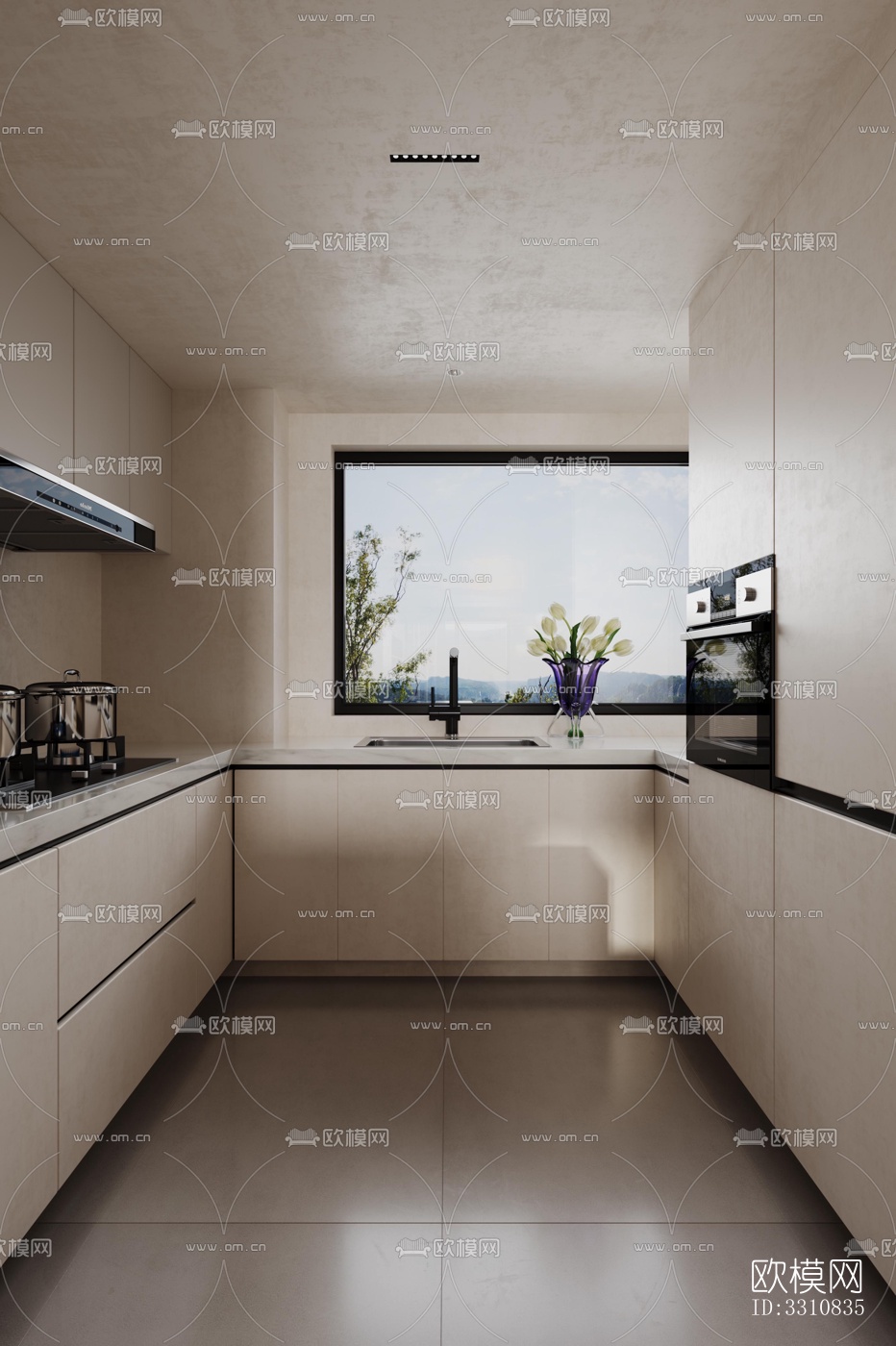 现代客餐厅效果图下载（渲染图5）