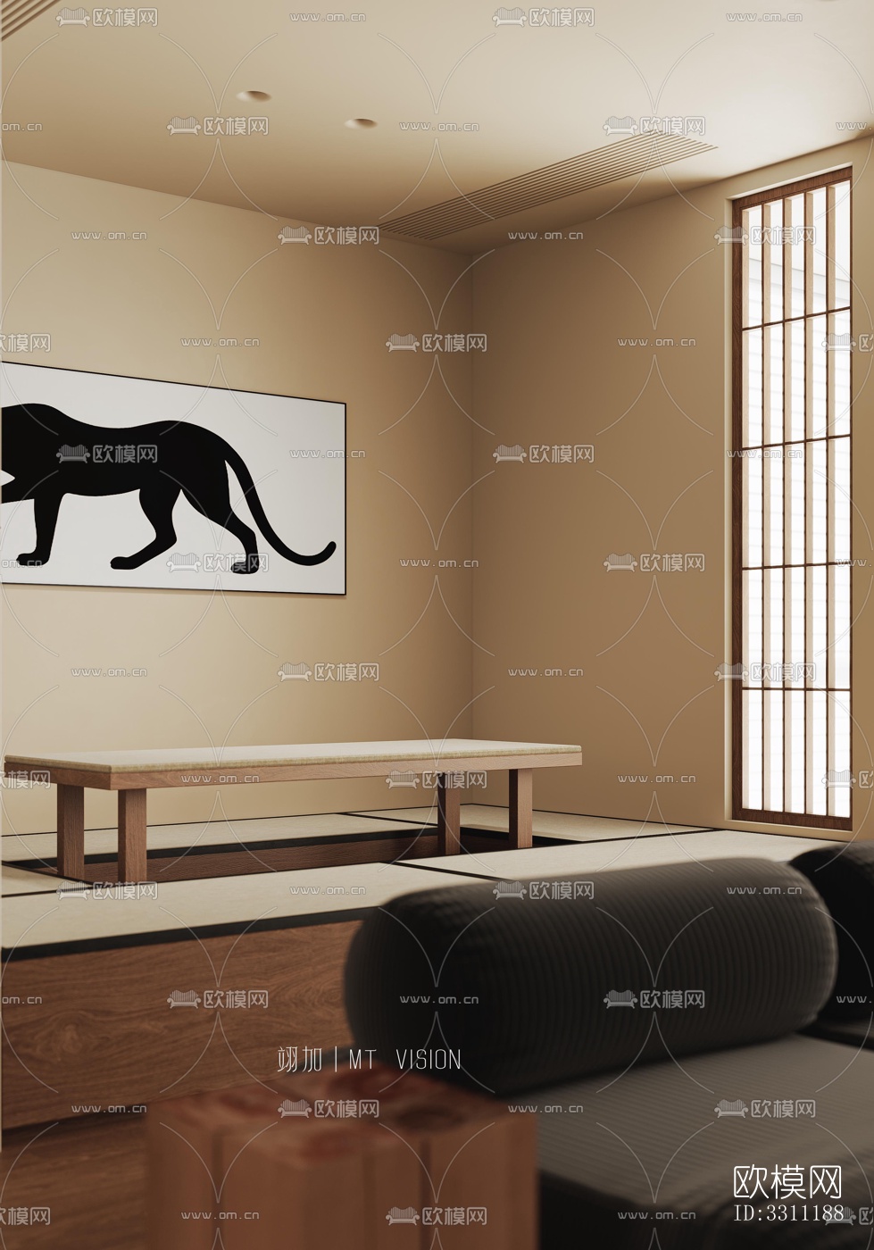 现代客餐厅效果图下载（渲染图9）