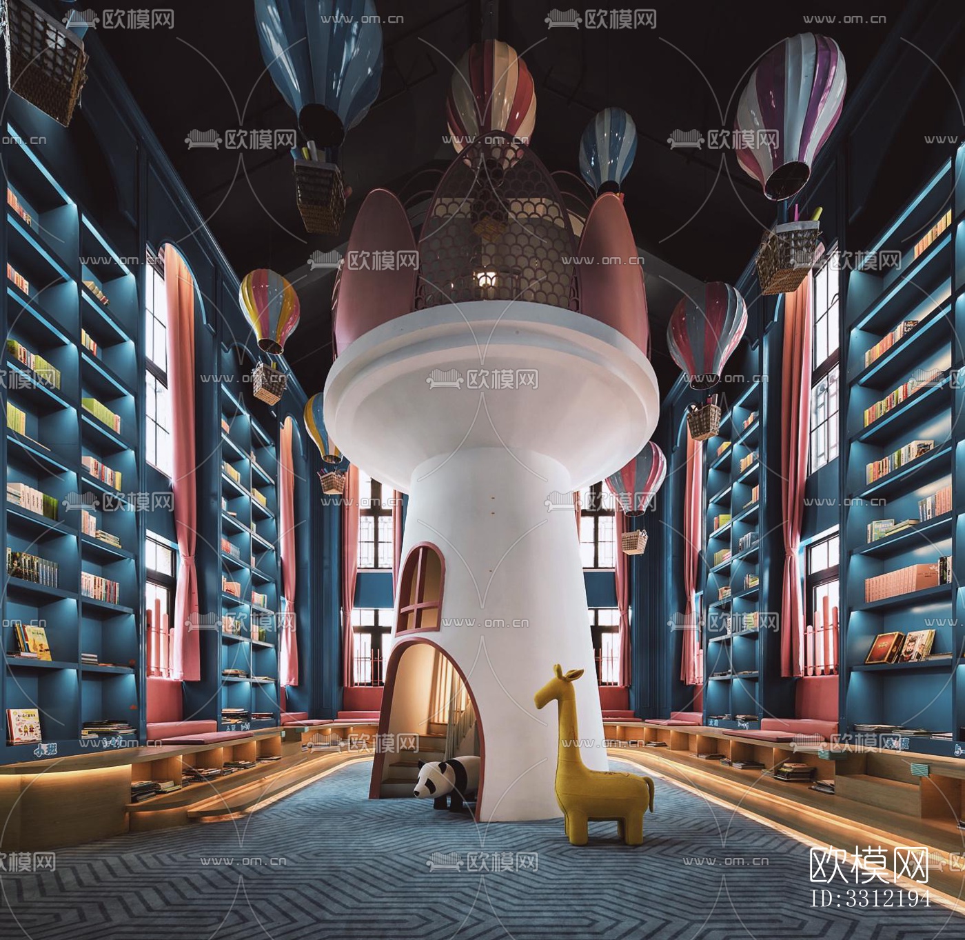 现代幼儿园效果图下载（渲染图8）