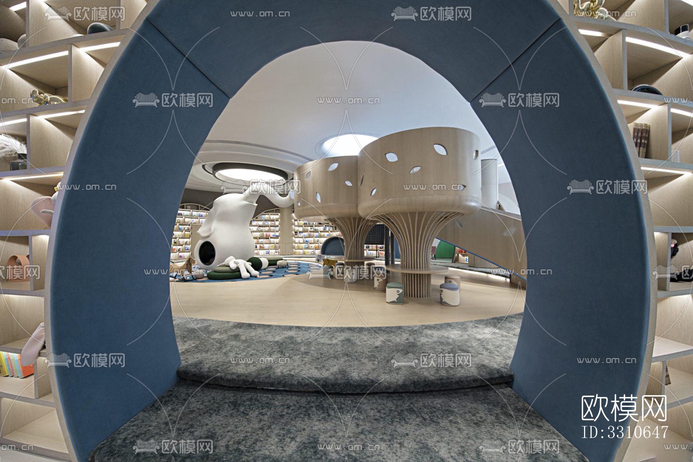 现代儿童游乐效果图下载（渲染图18）