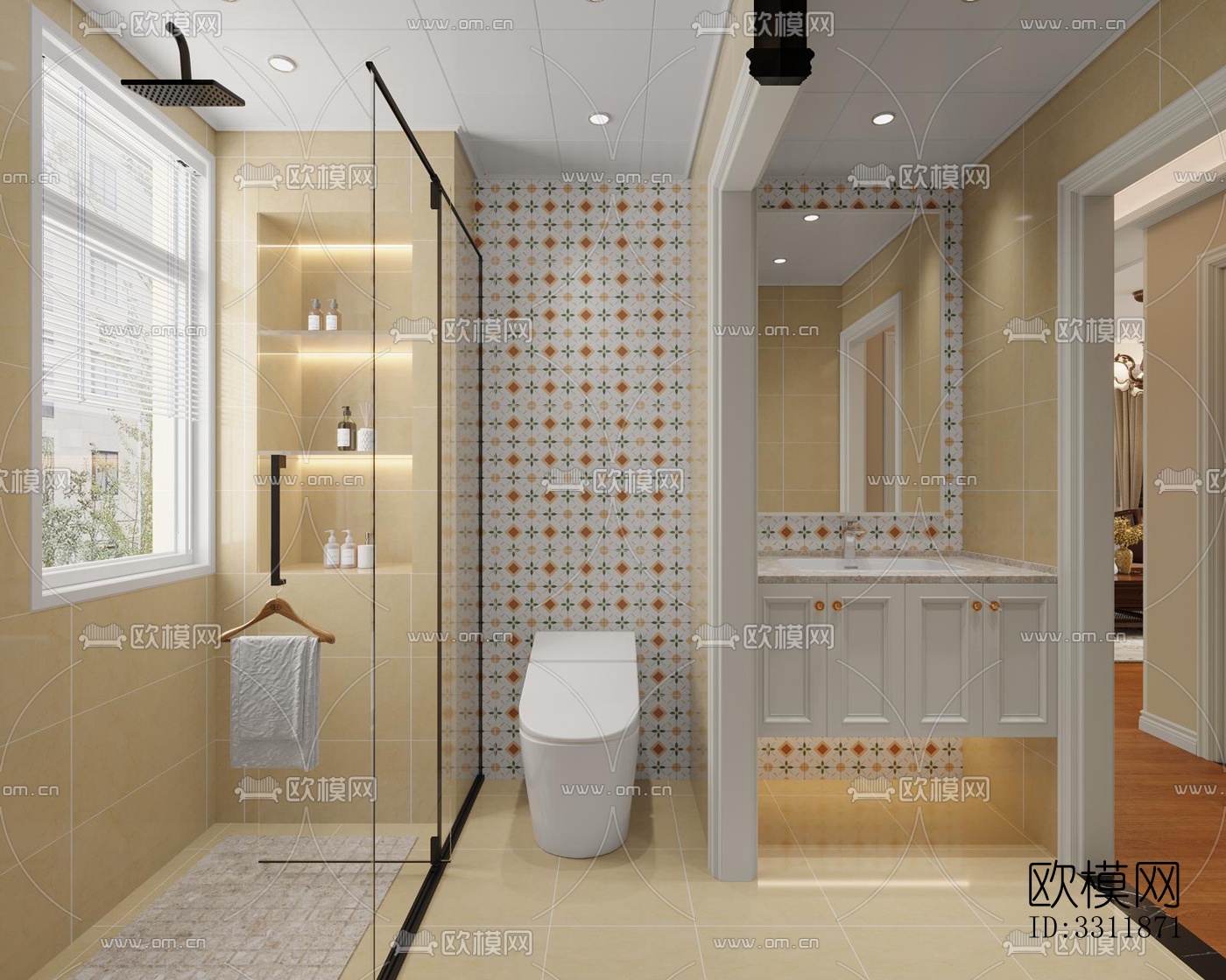 现代客餐厅效果图下载（渲染图7）