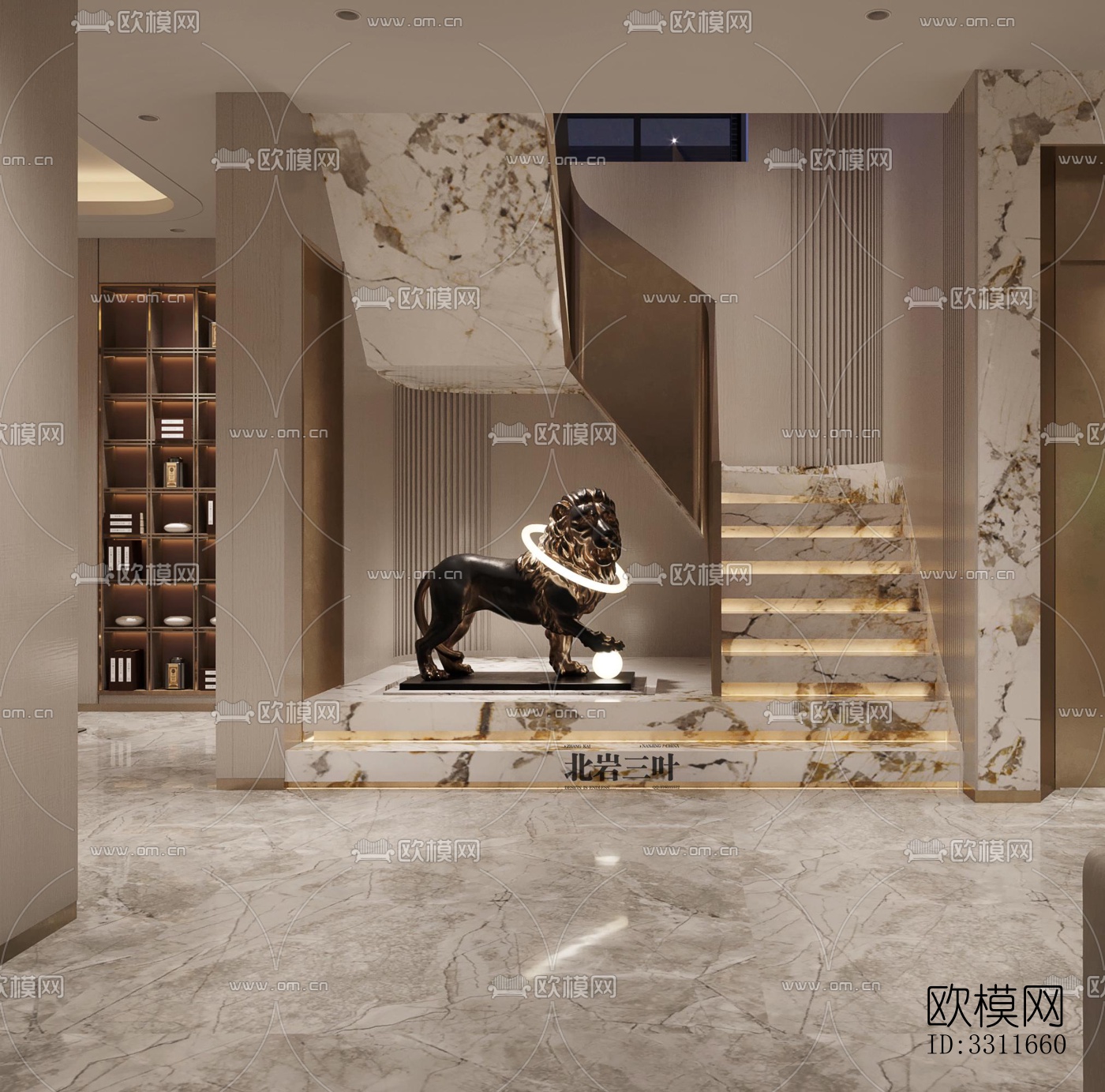 现代客餐厅效果图下载（渲染图5）