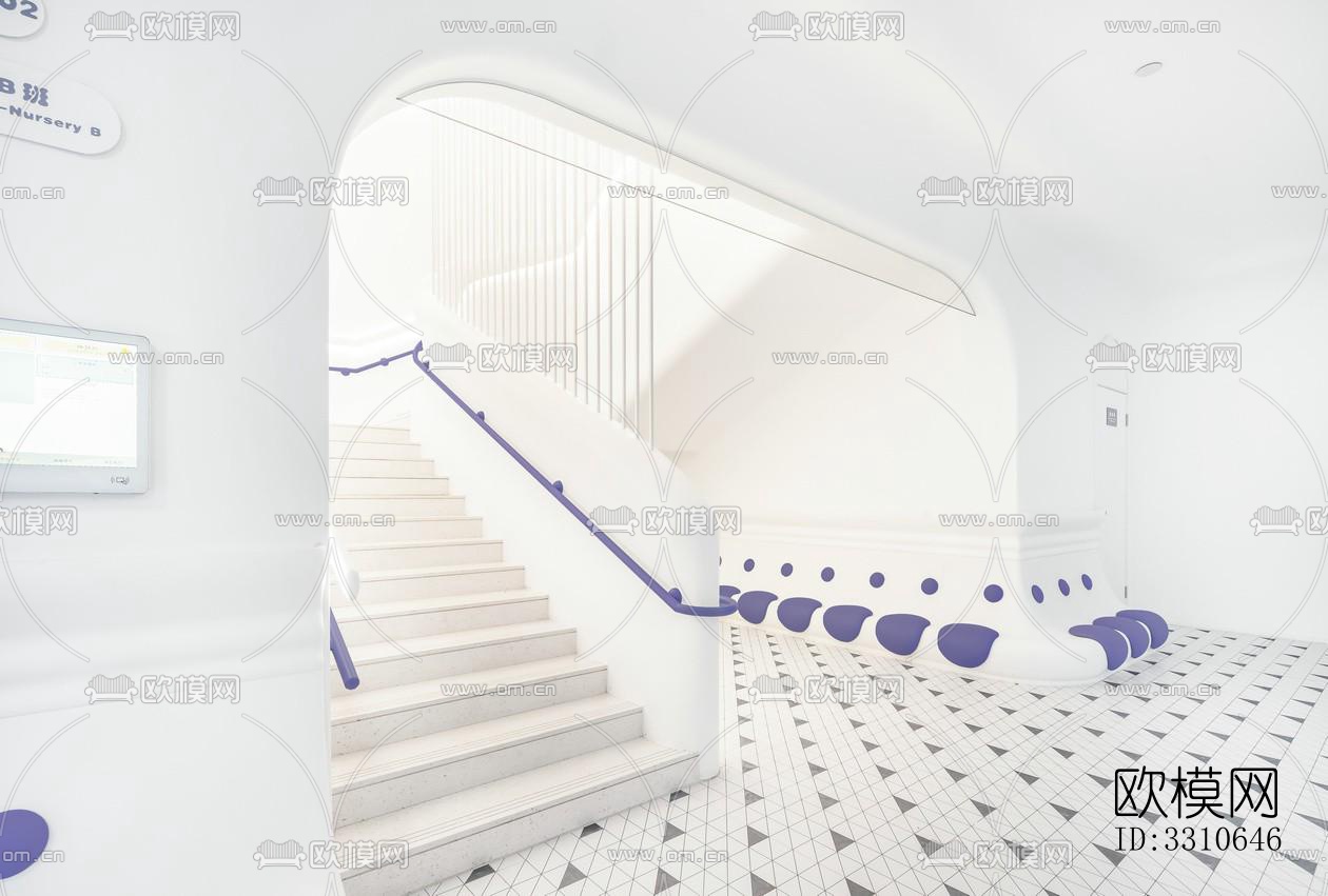 现代儿童游乐效果图下载（渲染图4）