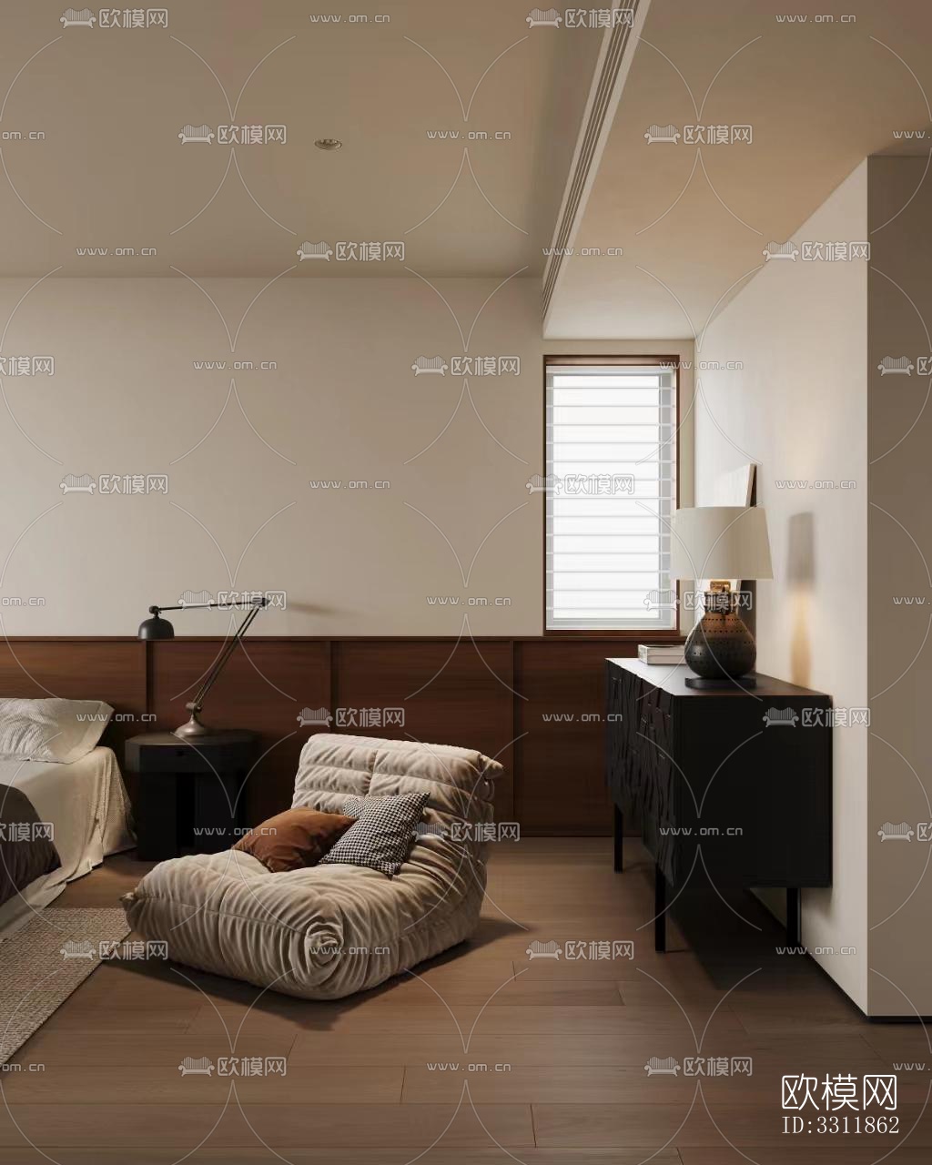 现代客餐厅效果图下载（渲染图4）