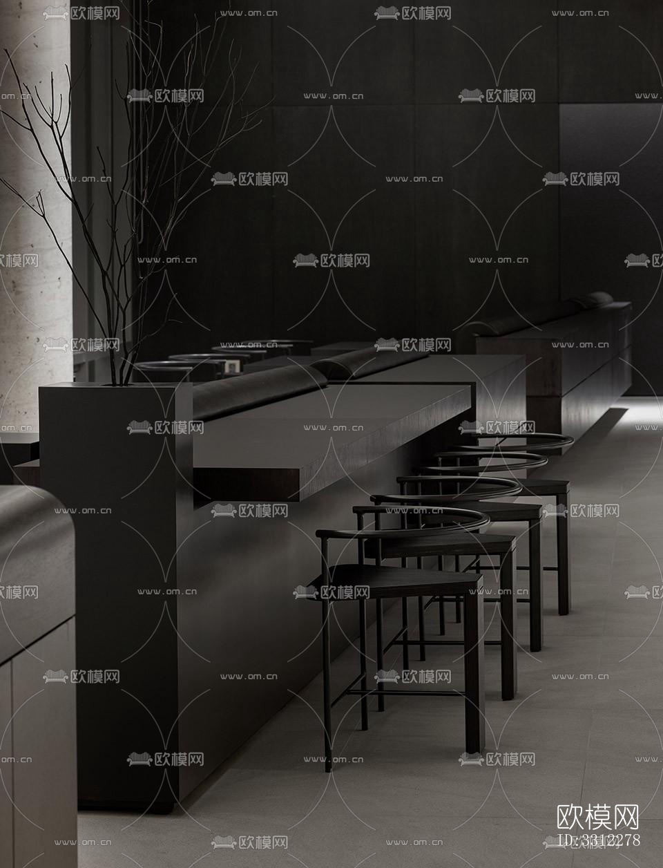 现代咖啡奶茶效果图下载（渲染图7）