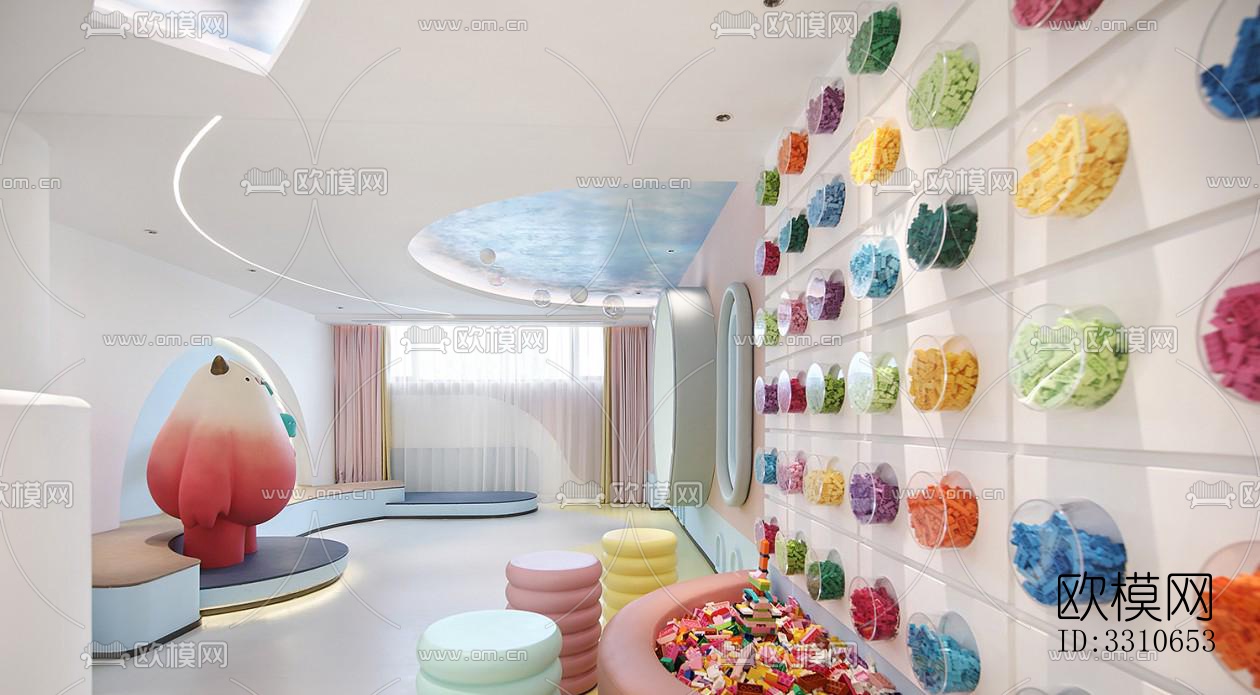 现代儿童游乐效果图下载（渲染图8）