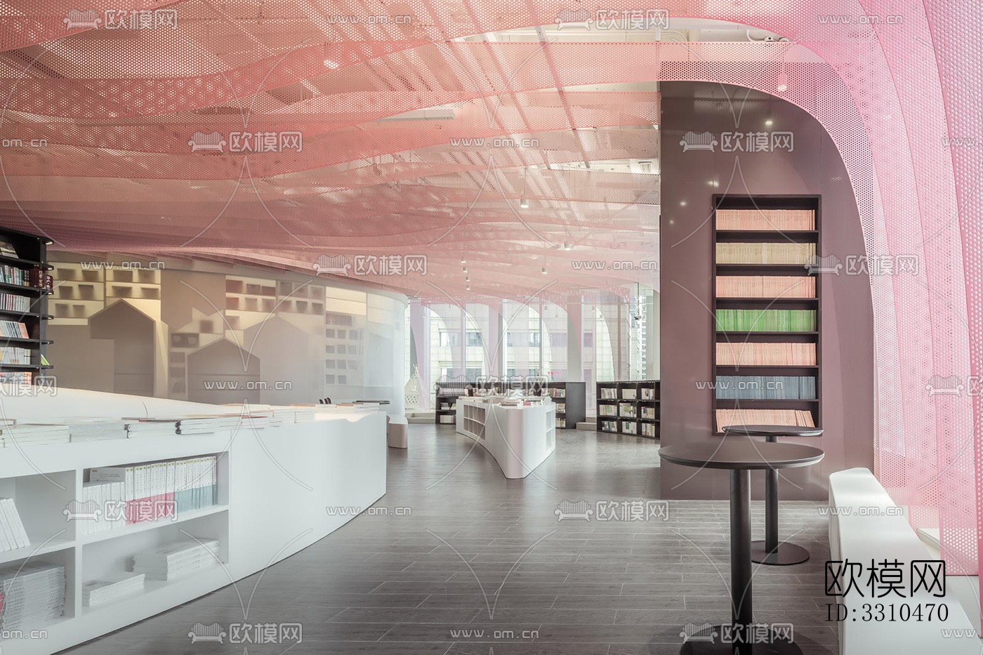 现代图书馆效果图下载（渲染图15）