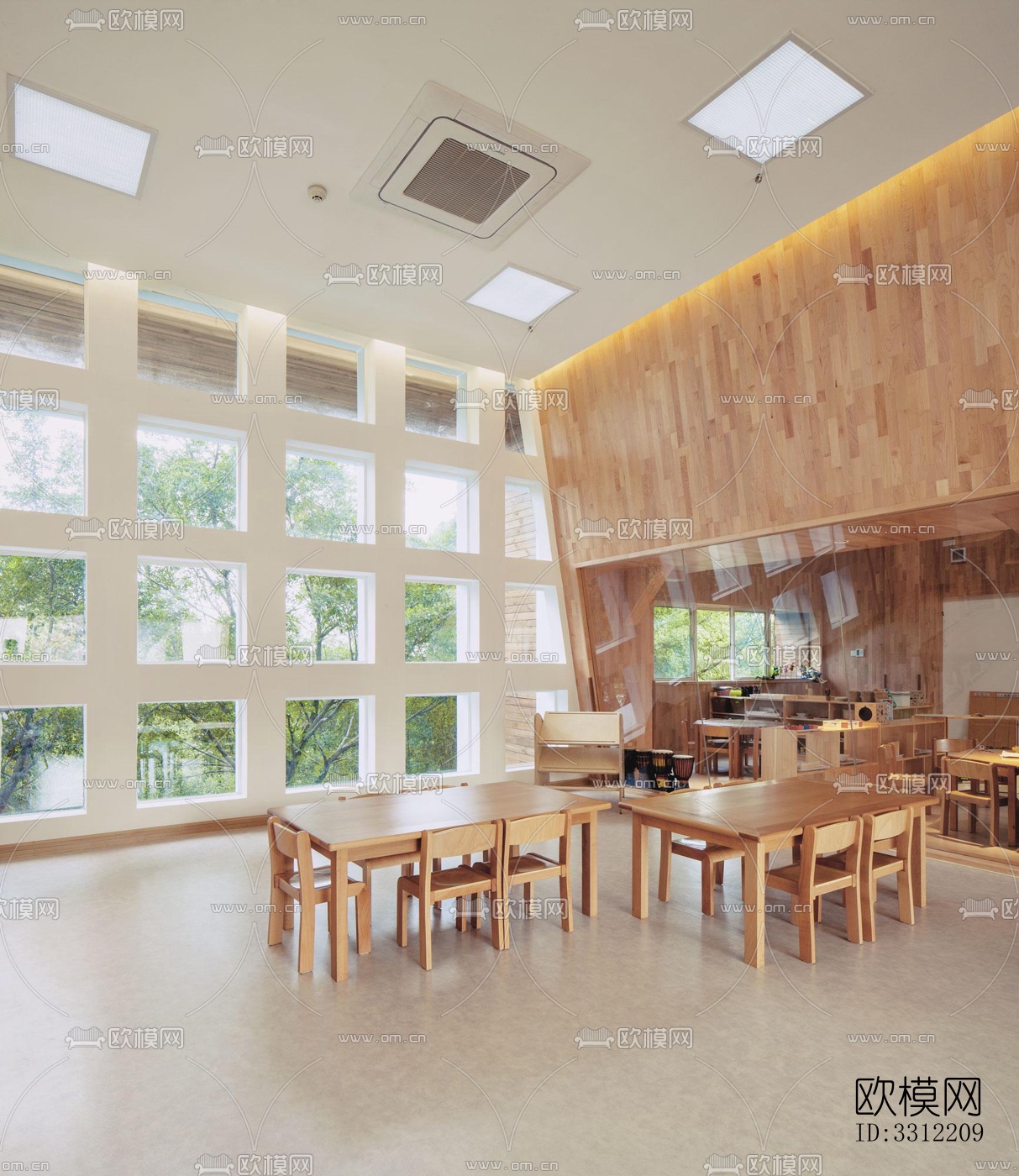 现代幼儿园效果图下载（渲染图3）