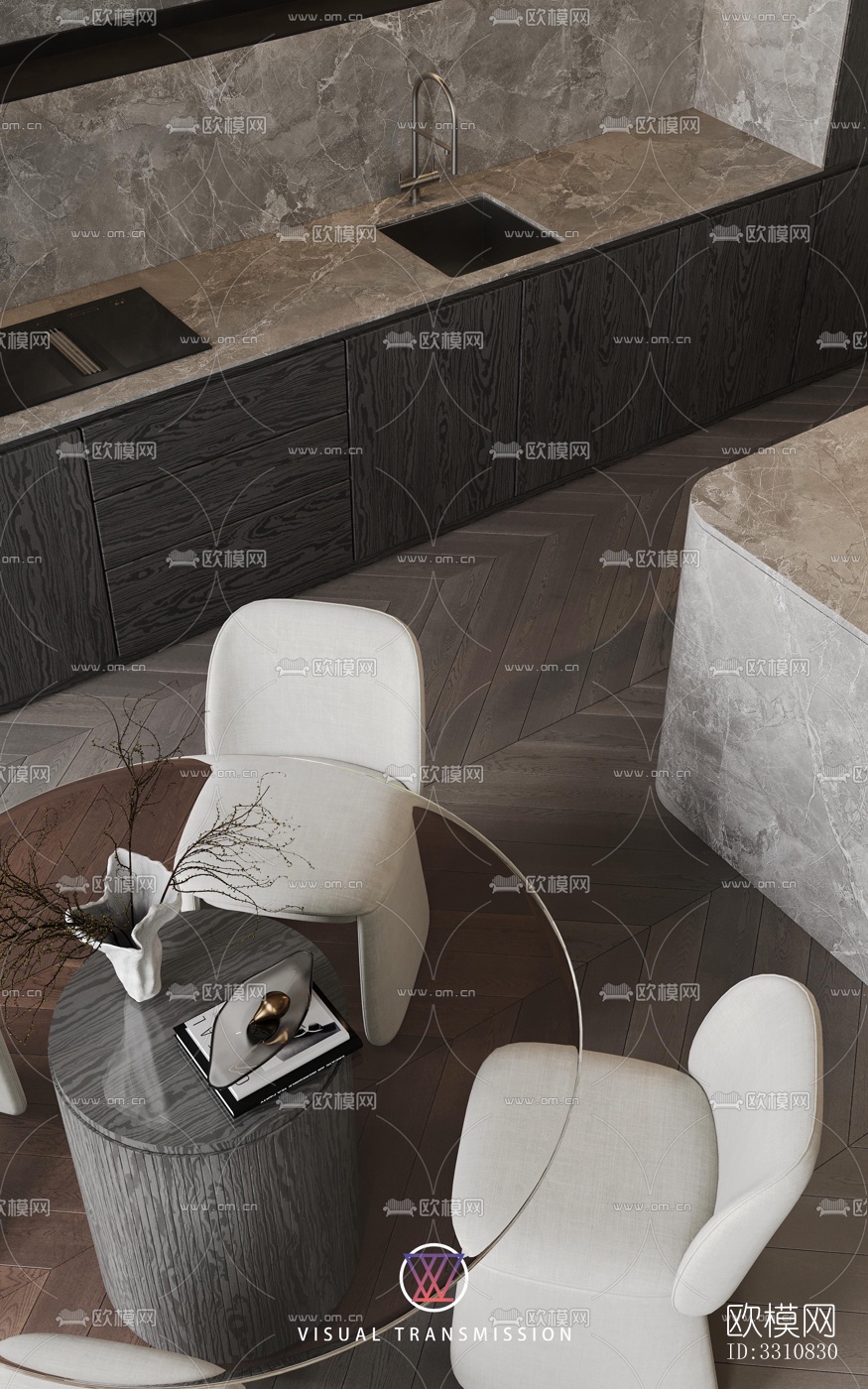 现代客餐厅效果图下载（渲染图5）