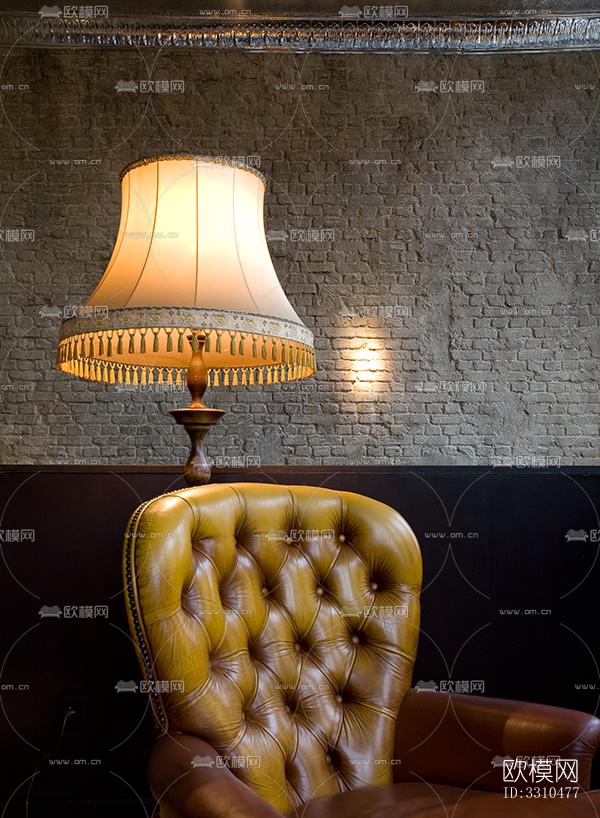 美式图书馆效果图下载（渲染图1）