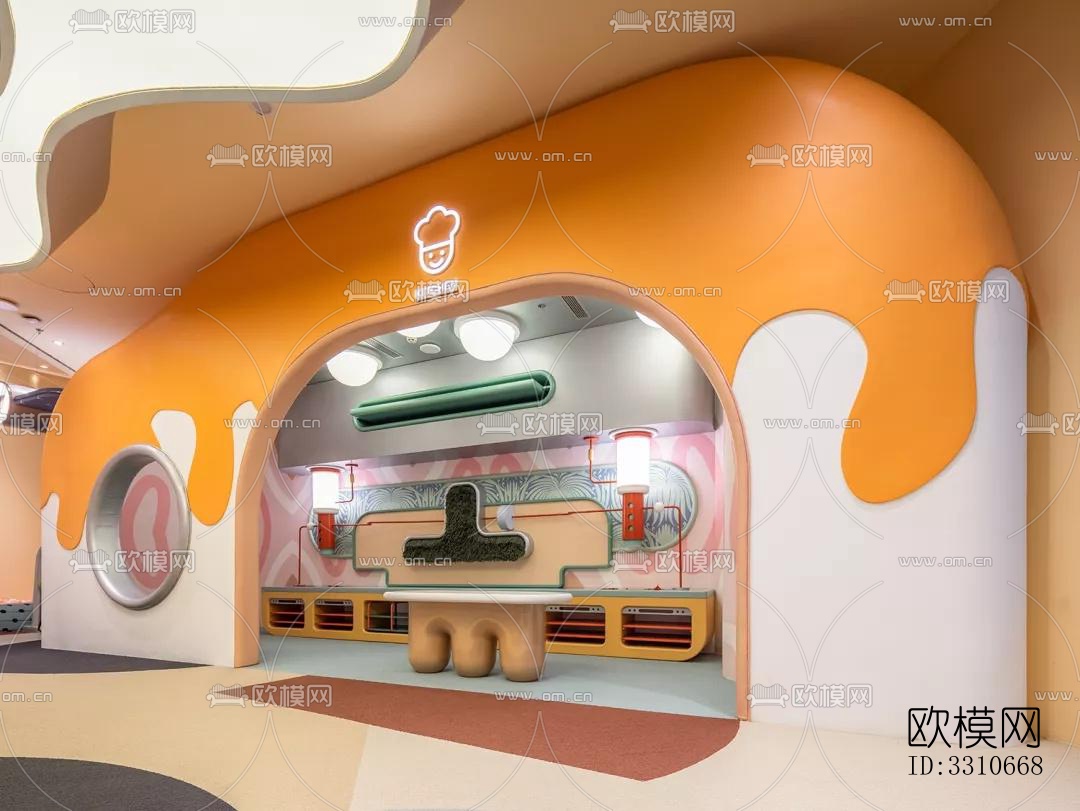 现代儿童游乐效果图下载（渲染图6）