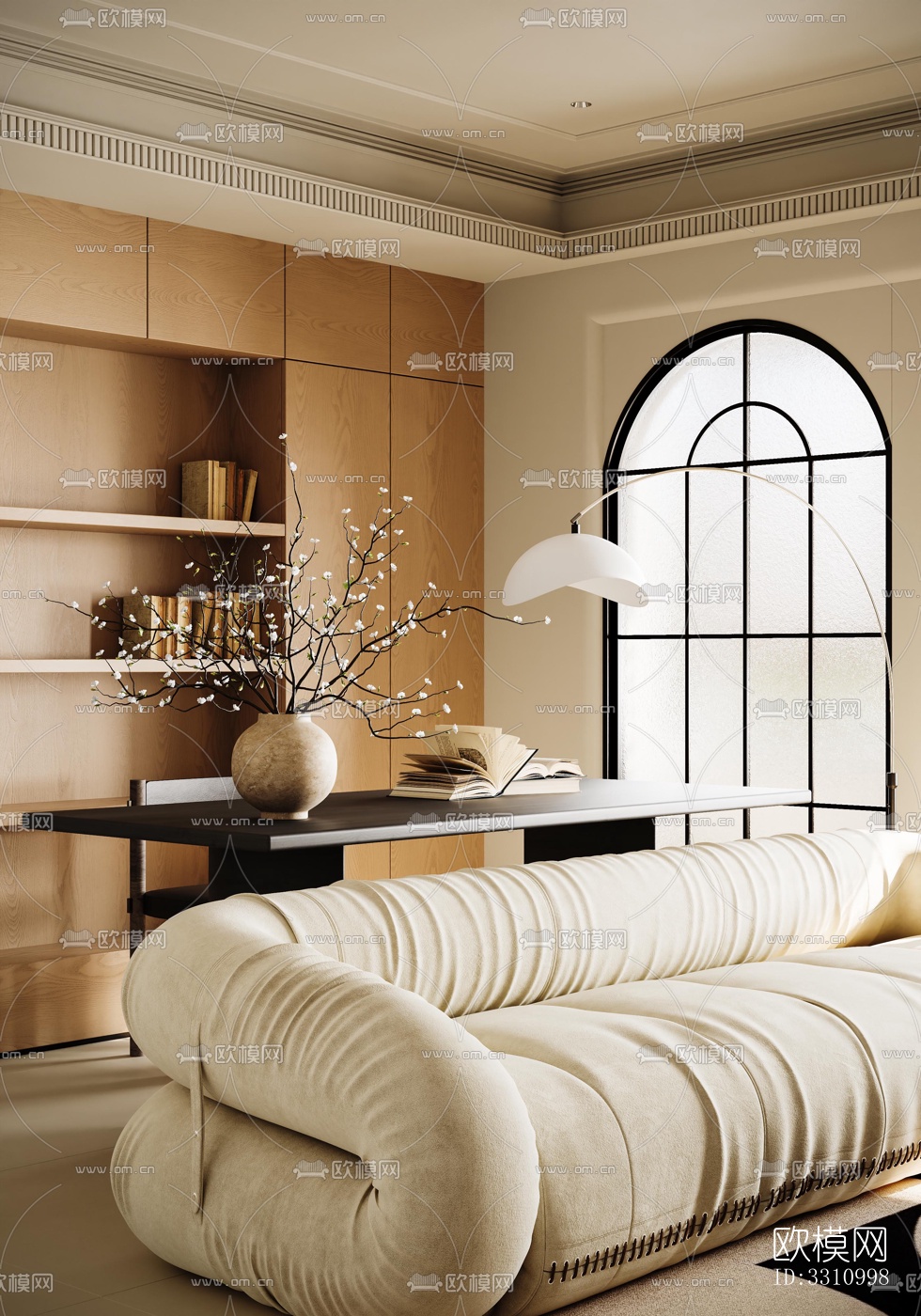 现代客餐厅效果图下载（渲染图5）