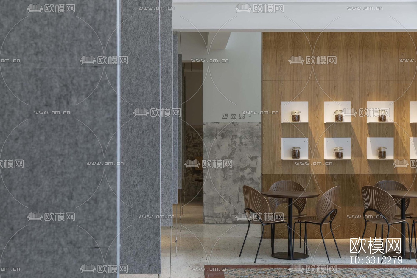 现代咖啡奶茶效果图下载（渲染图11）