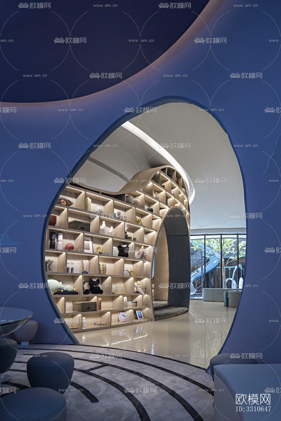 现代儿童游乐效果图下载（渲染图17）