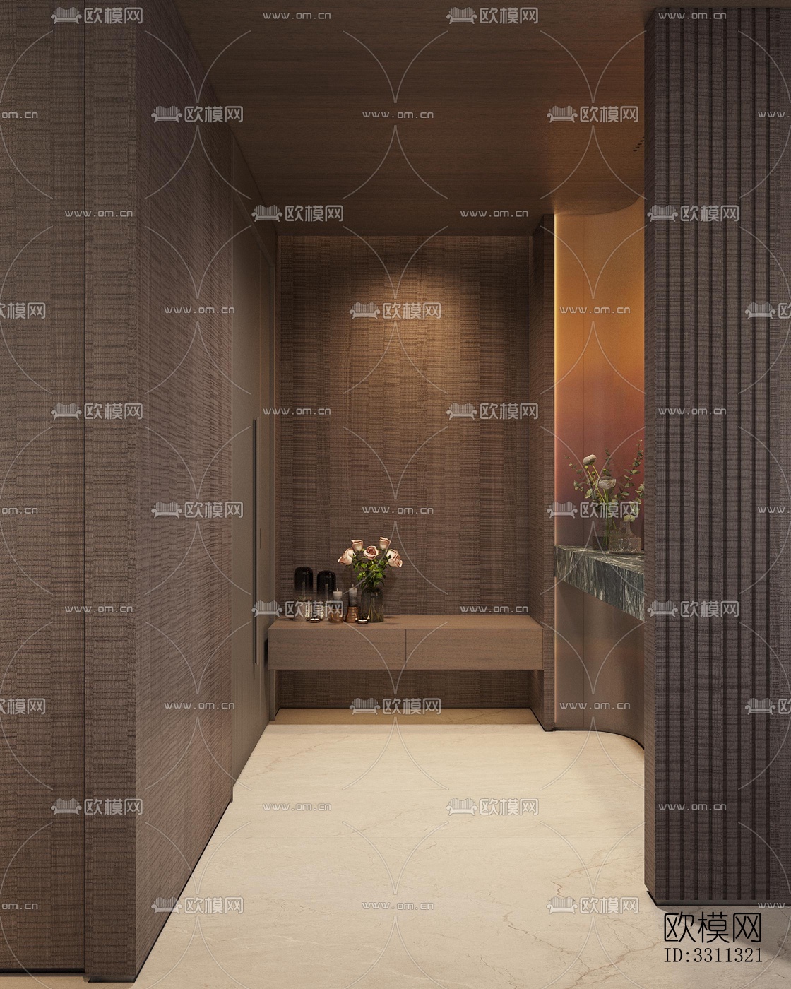 现代客餐厅效果图下载（渲染图3）