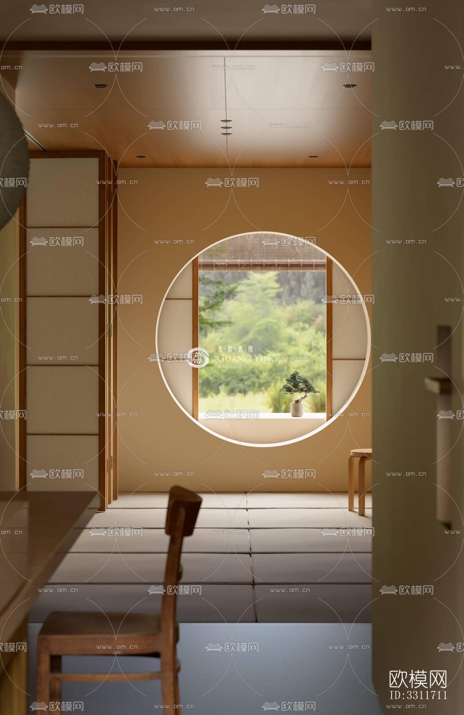 现代客餐厅效果图下载（渲染图9）