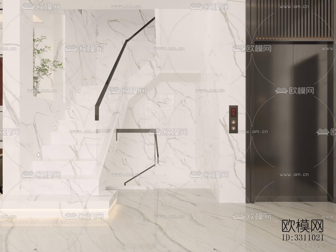 现代客餐厅效果图下载（渲染图9）