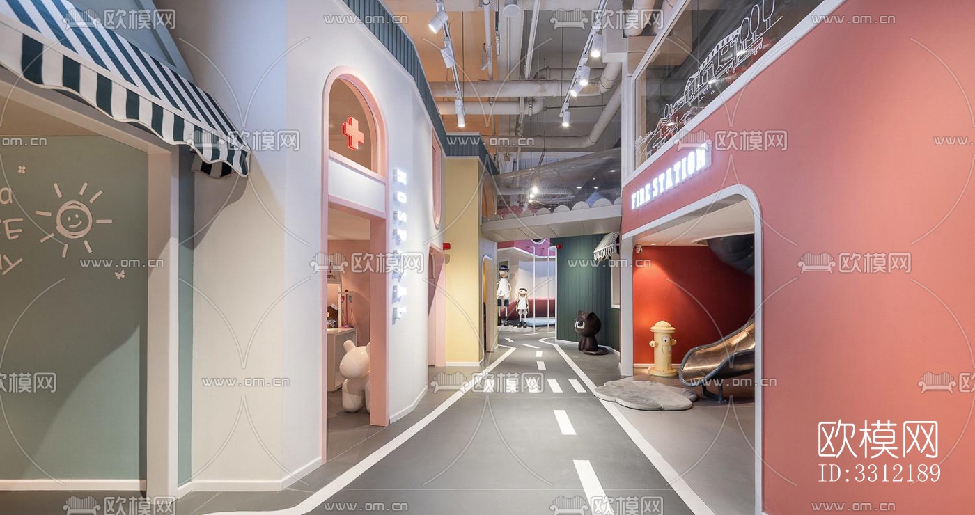 现代幼儿园效果图下载（渲染图9）