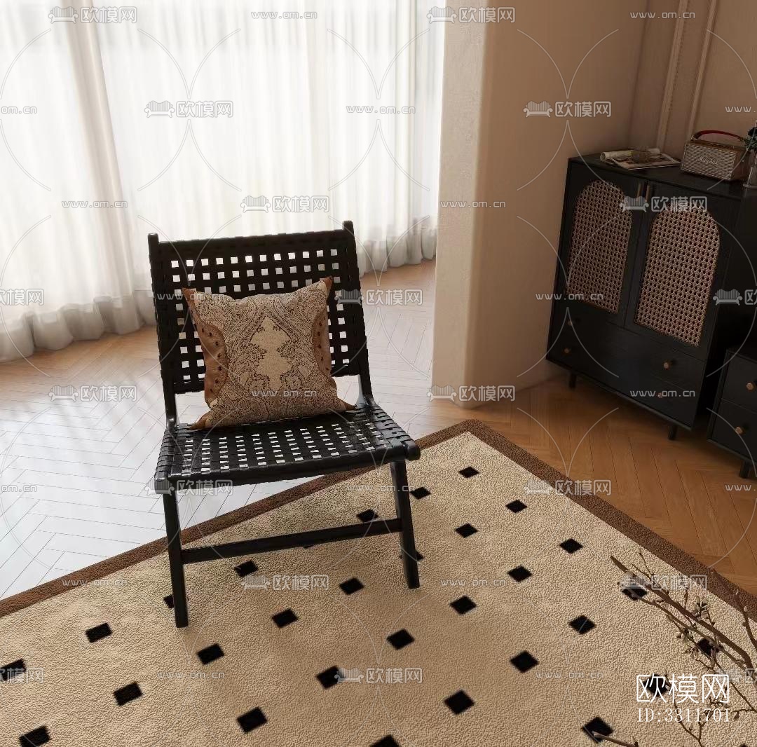 现代客餐厅效果图下载（渲染图4）