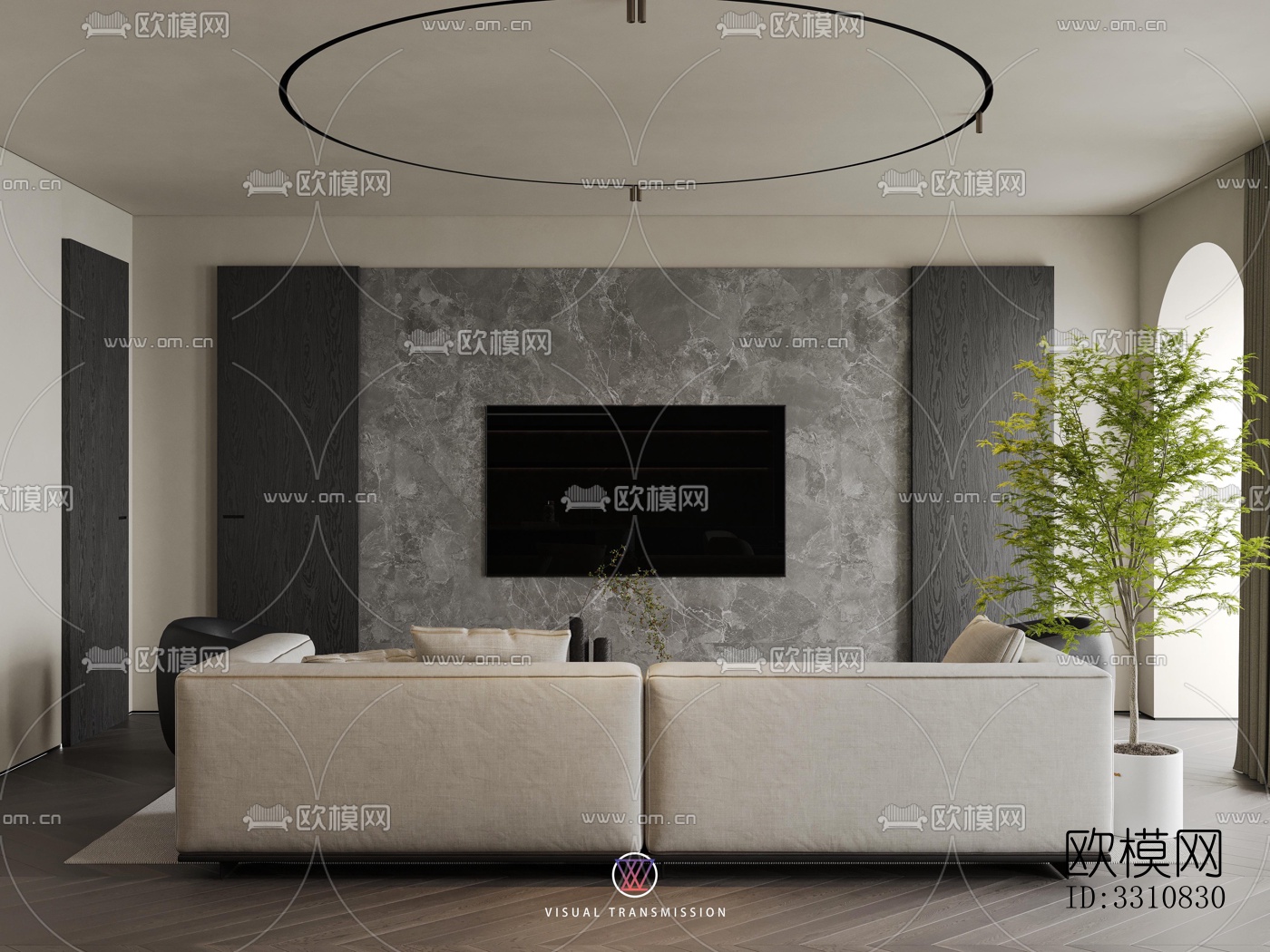 现代客餐厅效果图下载（渲染图10）