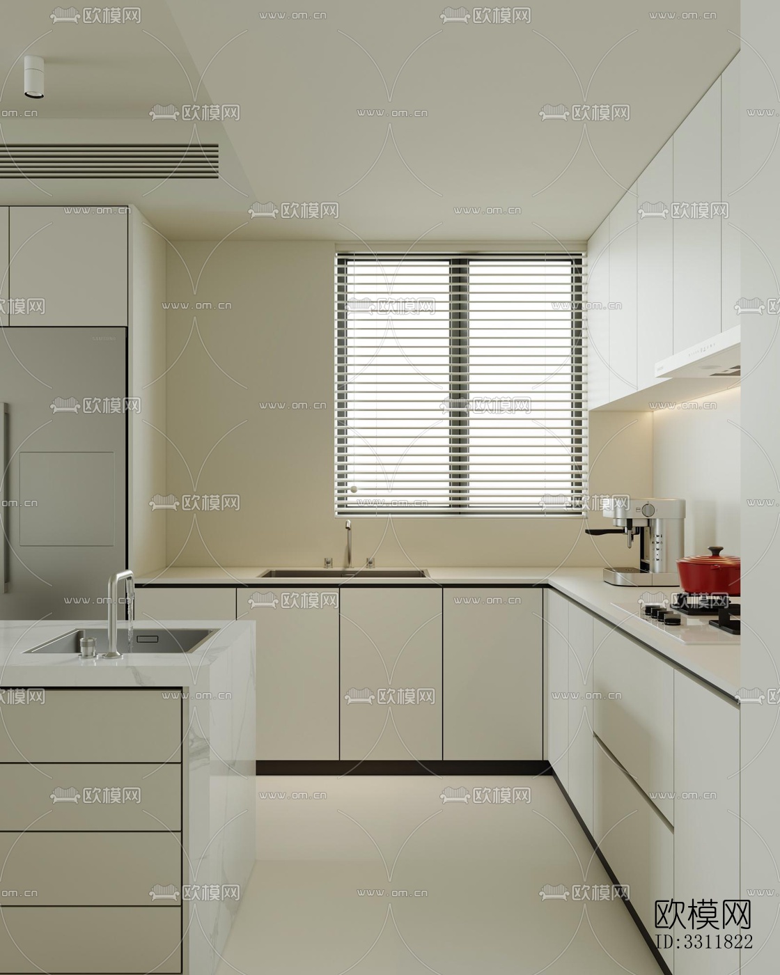 现代客餐厅效果图下载（渲染图6）