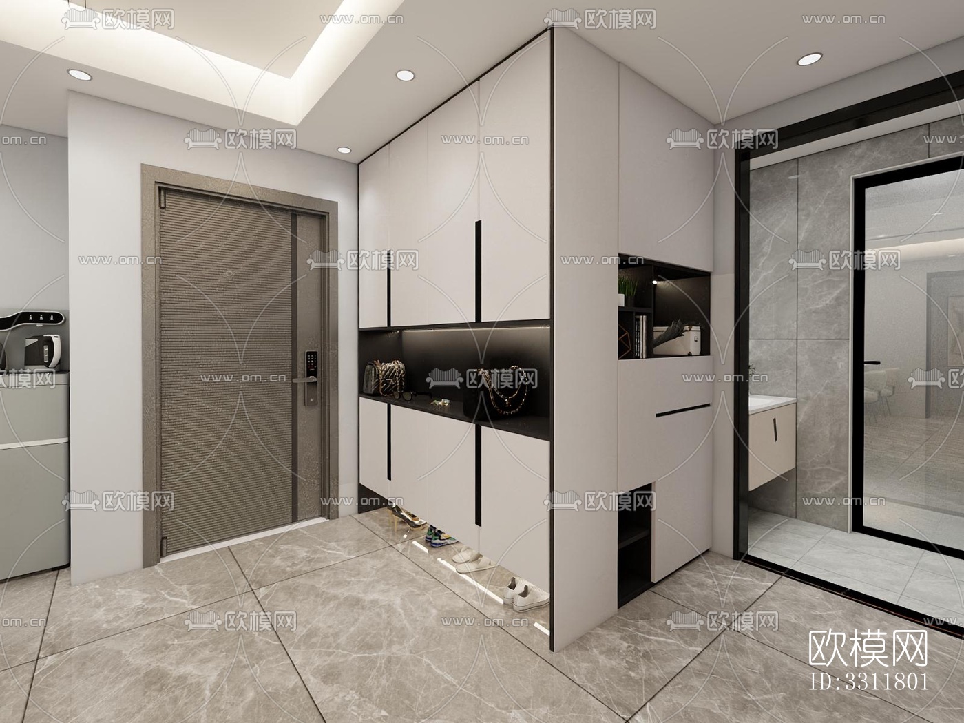 现代客餐厅效果图下载（渲染图2）