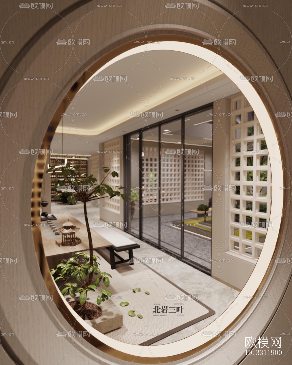 现代茶室效果图下载（渲染图5）