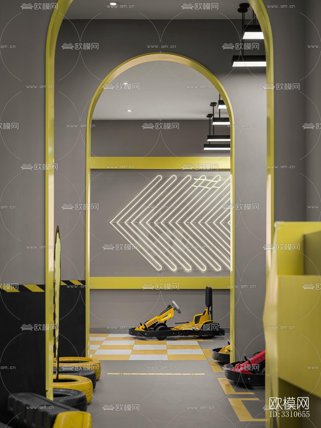 现代儿童游乐效果图下载（渲染图4）