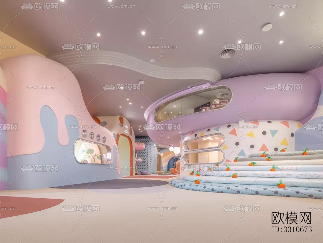 现代儿童游乐效果图下载（渲染图5）