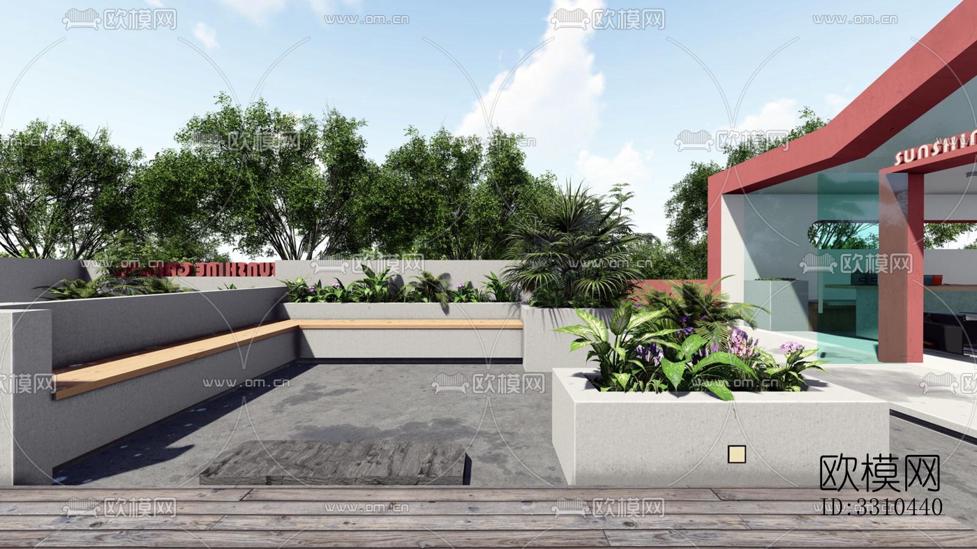 现代图书馆效果图下载（渲染图5）