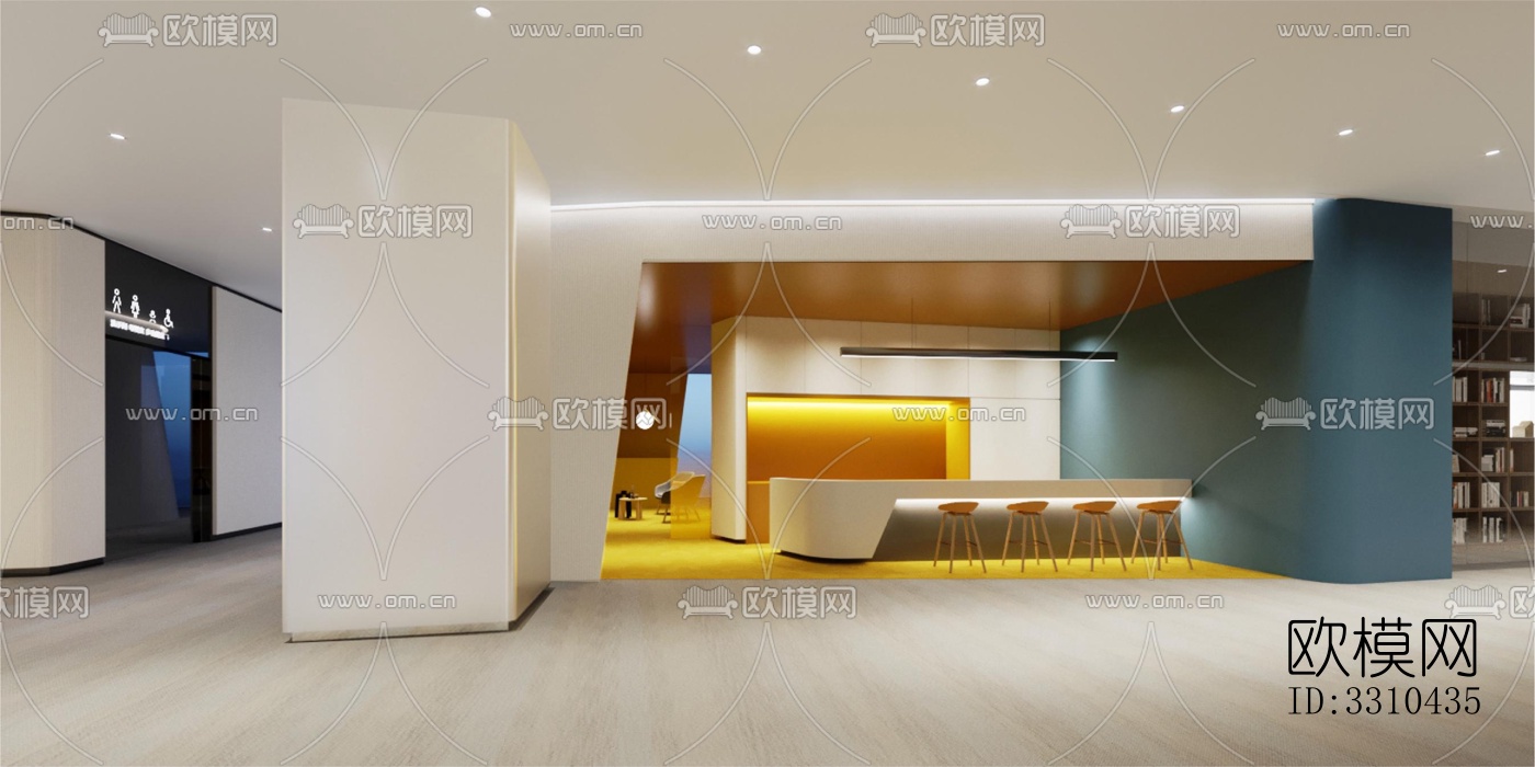 现代图书馆效果图下载（渲染图6）