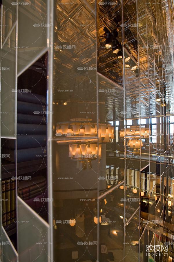 美式图书馆效果图下载（渲染图4）