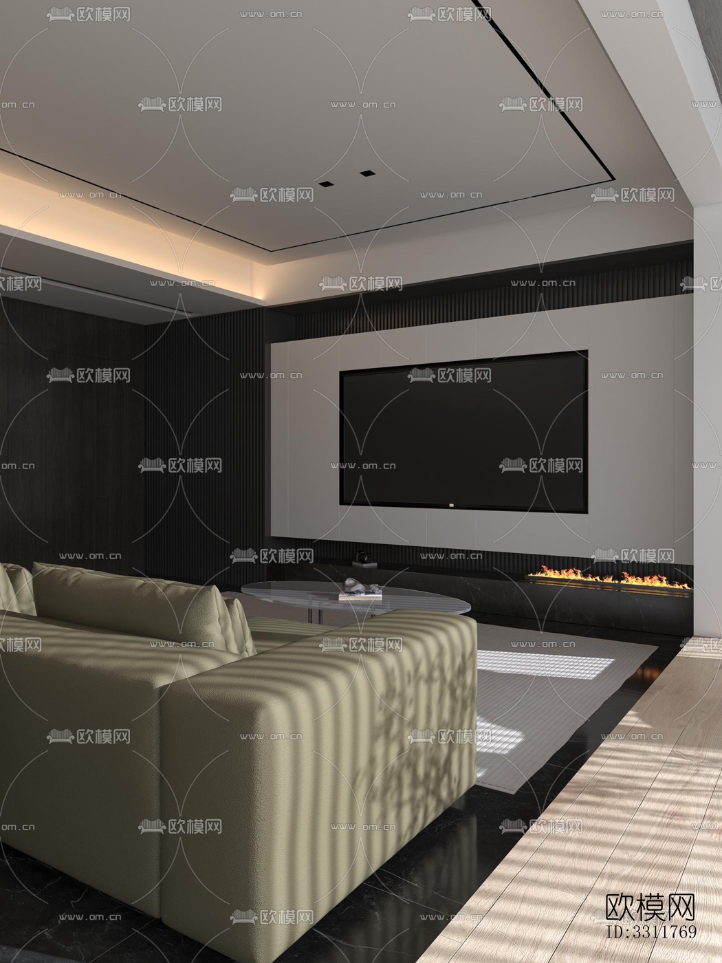 现代客餐厅效果图下载（渲染图4）