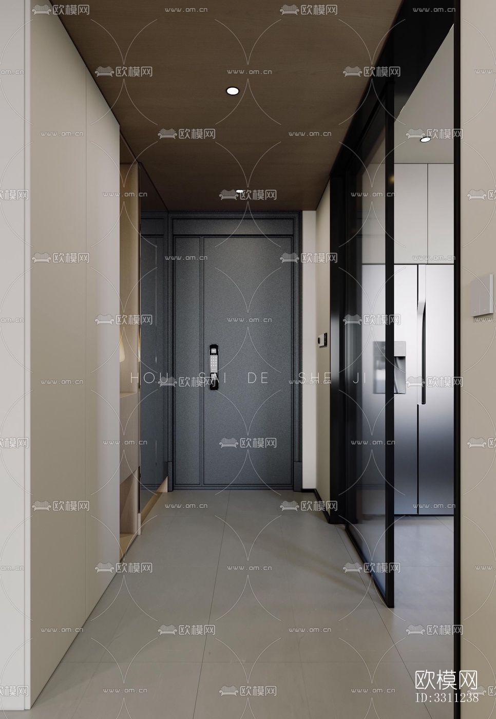 现代客餐厅效果图下载（渲染图6）