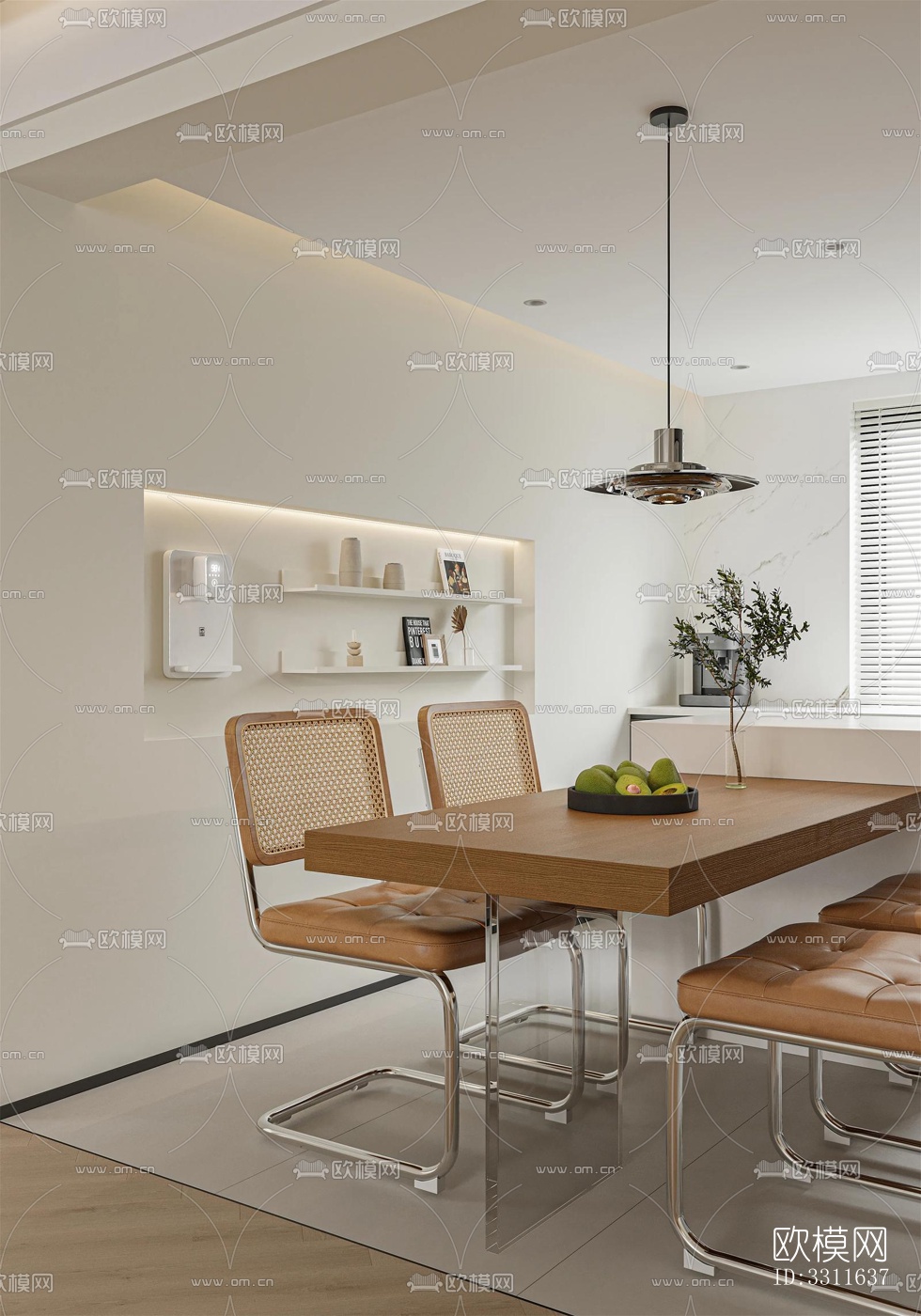 现代客餐厅效果图下载（渲染图5）