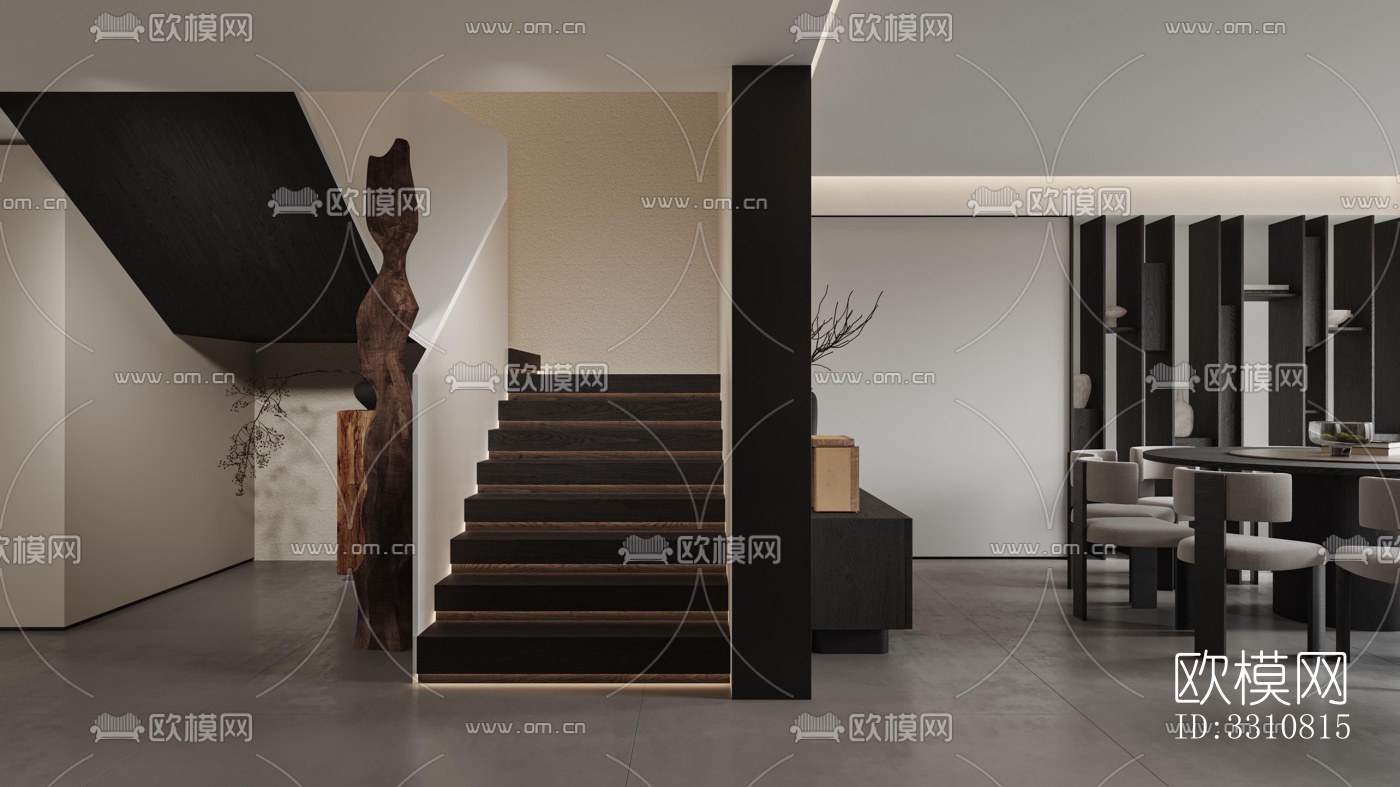 现代客餐厅效果图下载（渲染图8）