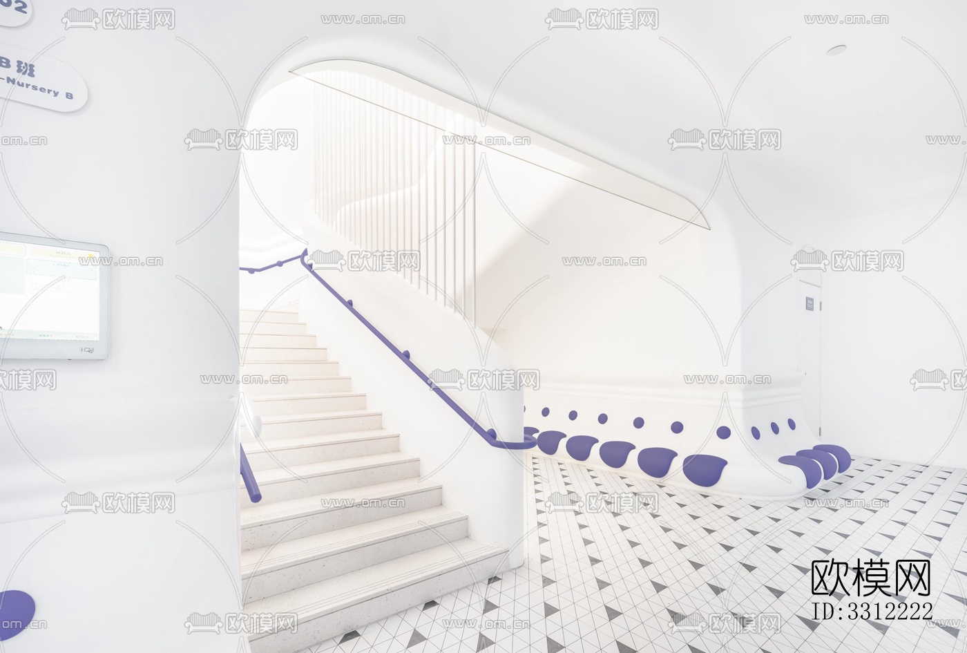 现代幼儿园效果图下载（渲染图10）