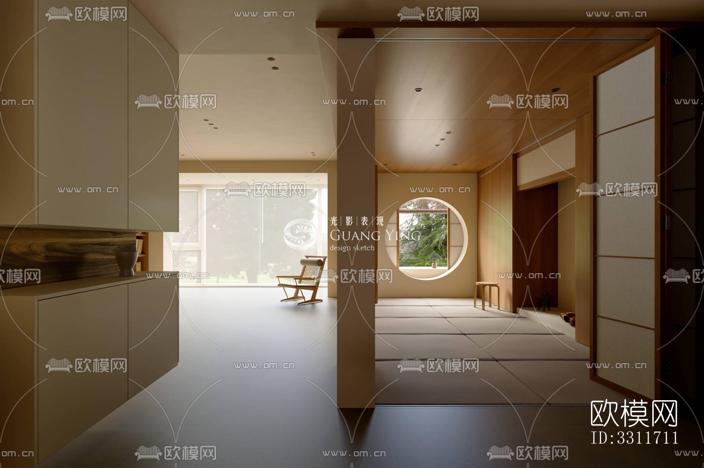 现代客餐厅效果图下载（渲染图15）