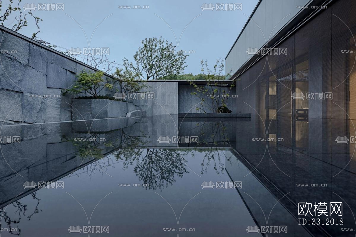 现代阳台花园效果图下载（渲染图6）