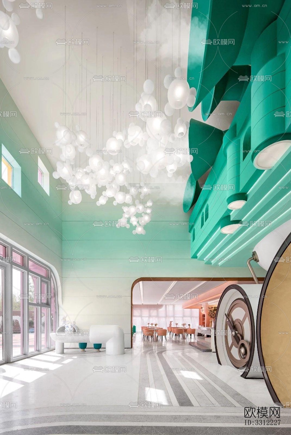 现代幼儿园效果图下载（渲染图6）