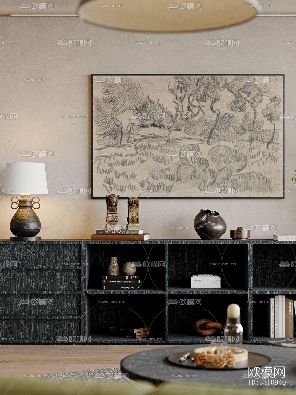 现代客餐厅效果图下载（渲染图6）