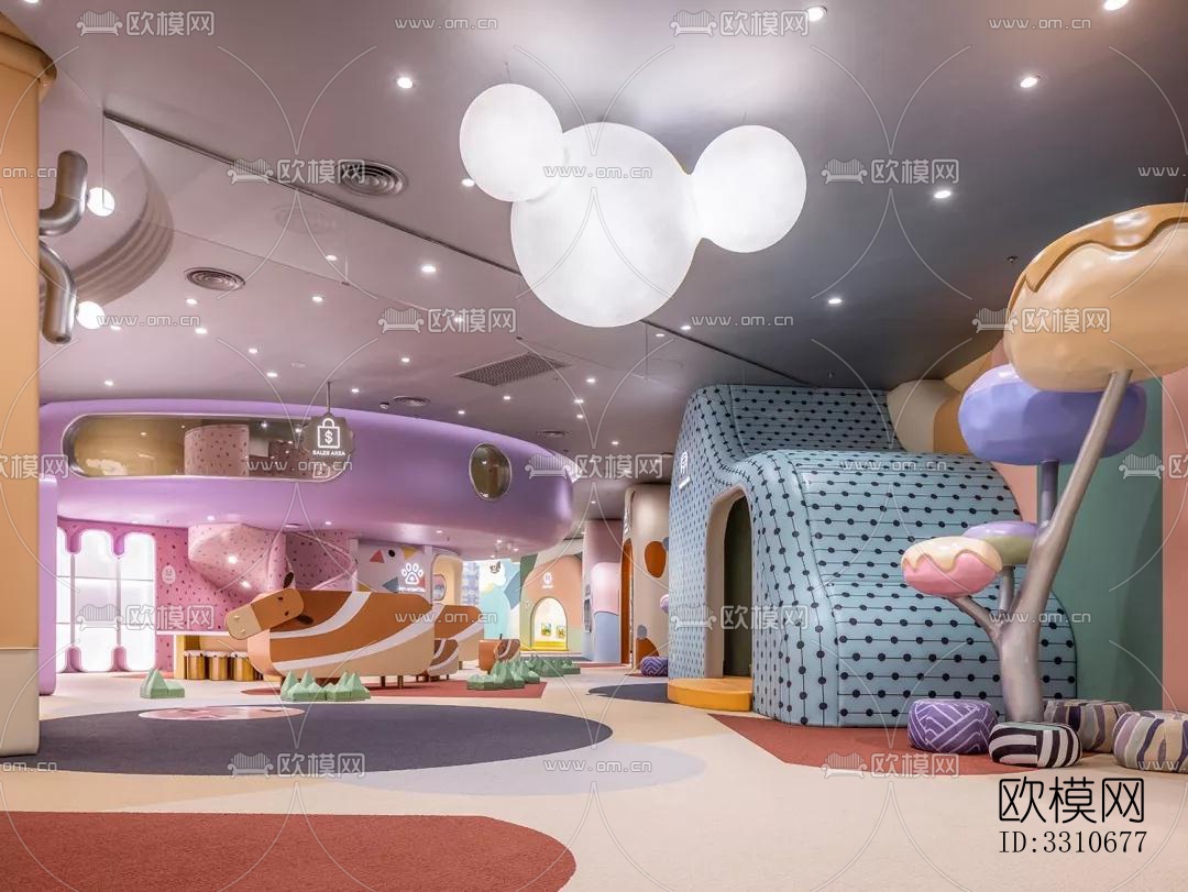 现代儿童游乐效果图下载（渲染图3）