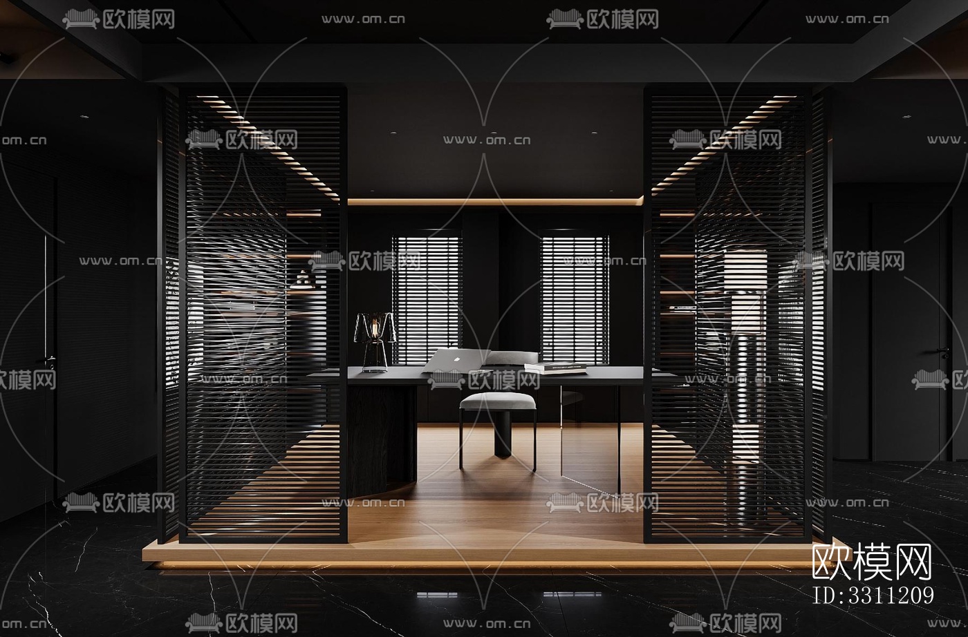 现代客餐厅效果图下载（渲染图3）