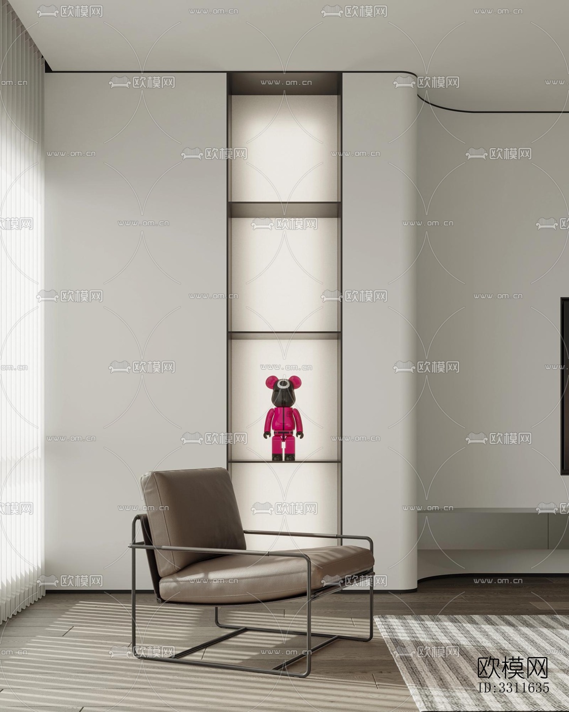 现代客餐厅效果图下载（渲染图3）